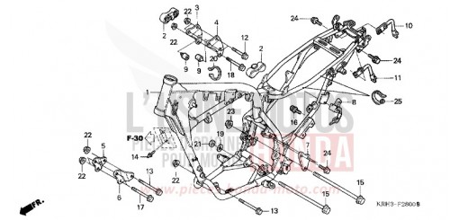 CARROSSERIE DE CHASSIS XR125L6 de 2006